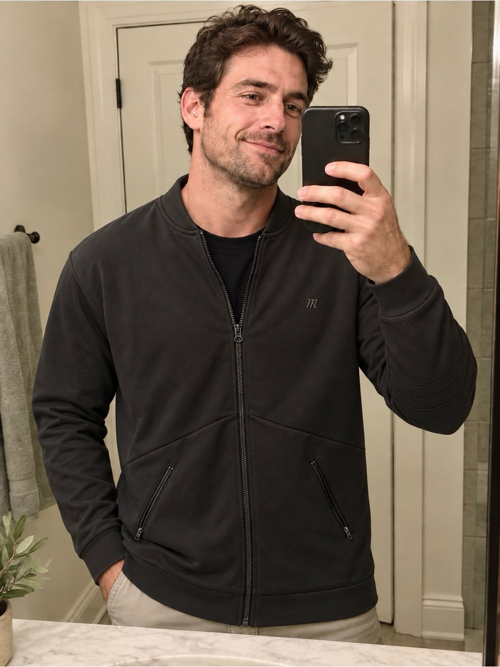 Men's Marucci black full-zip activewear jacket black medium